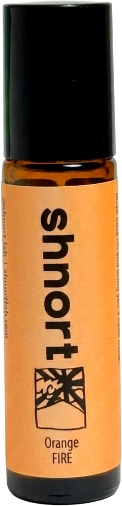 Orange FIRE Thai herbal roller oil bottle