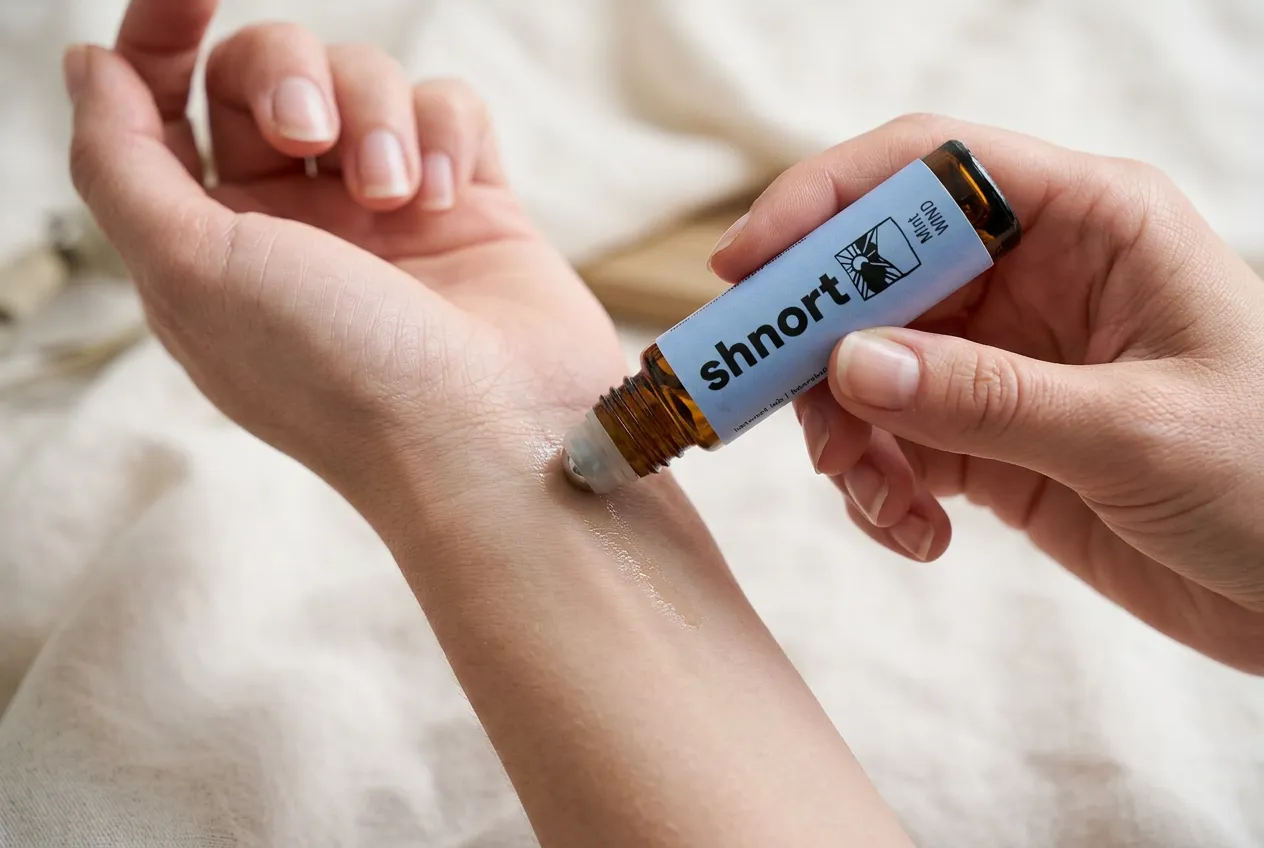 shnort herbal oil rollers — A peppermint roller for focus
