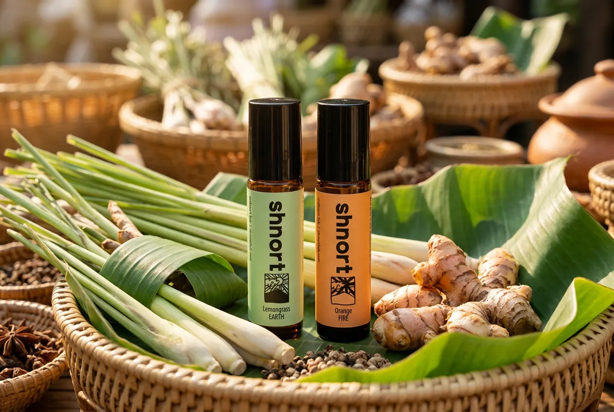 shnort herbal oil rollers — Thai souvenirs in Dubai