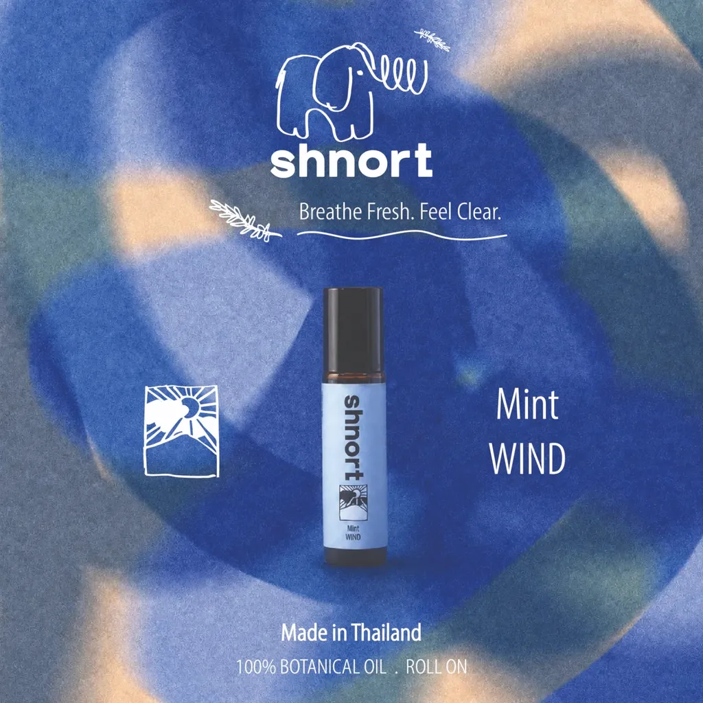 Mint WIND Thai herbal roller oil bottle